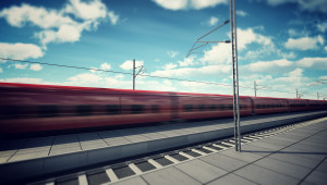 High Speed Train in the Station