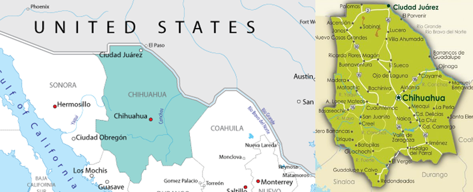 Map of Chihuahua